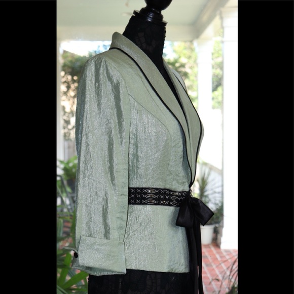 EXPO NEW YORK MINT GREEN JACKET AND SLEEVELESS TOP - Picture 3 of 10